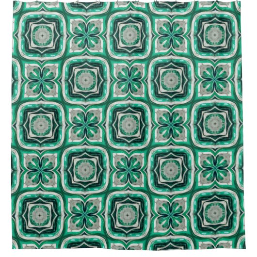 Rideaux De Douche Emerald Green Motif (Devant)