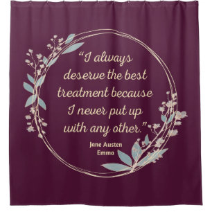 Rideaux De Douche Emma By Jane Austen Citation II - Style mignon