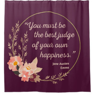 Rideaux De Douche Emma De Jane Austen Citation I - Style Cute