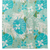 Rideaux De Douche Empreinte d'aloha hawaïen tropical (Devant)