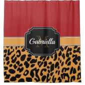Rideaux De Douche Empreinte de léopard (Devant)