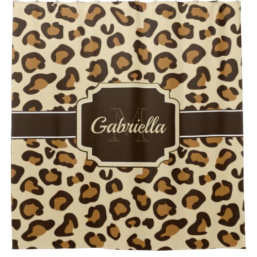 Rideaux De Douche Empreinte de léopard (Devant)