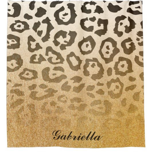 Rideaux De Douche Empreinte de léopard (Devant)