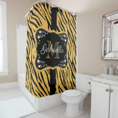 Rideaux De Douche Empreinte de léopard (En situation)