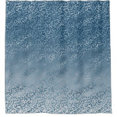 Rideaux De Douche Empreinte de léopard Aqua Blue Navy Ombre (Devant)