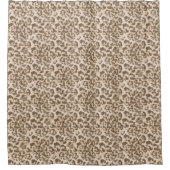 Rideaux De Douche Empreinte de léopard beige. (Devant)