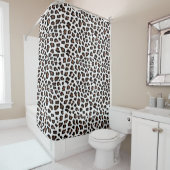 Rideaux De Douche Empreinte de léopard blanc (En situation)