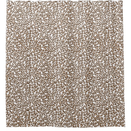 Rideaux De Douche Empreinte de léopard Brown au chocolat (Devant)