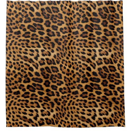 Rideaux De Douche Empreinte de léopard Brown chic (Devant)