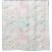 Rideaux De Douche Empreinte de léopard d'or noir Aqua (Devant)