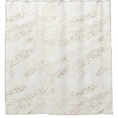 Rideaux De Douche Empreinte de léopard Gold Blanc (Devant)