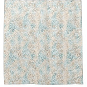 Rideaux De Douche Empreinte de léopard Gold turquoise (Devant)