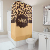 Rideaux De Douche Empreinte de léopard mignon (En situation)