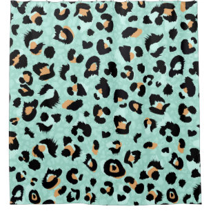Rideaux De Douche Empreinte de léopard, motif animal