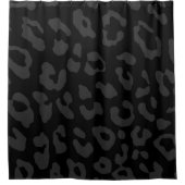 Rideaux De Douche Empreinte de léopard noir (Devant)