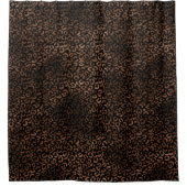 Rideaux De Douche Empreinte de léopard noir Brown Glam (Devant)