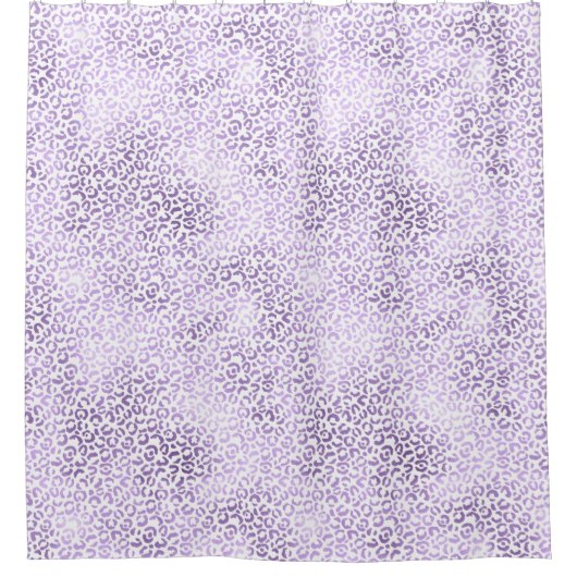 Rideaux De Douche Empreinte de léopard pourpre (Devant)