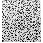 Rideaux De Douche Empreinte de léopard, Zones Léopard, Noir Et Blanc (Devant)