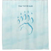 Rideaux De Douche Empreinte de patte d'ours polaire (Devant)