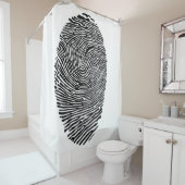 Rideaux De Douche Empreinte du pouce (En situation)
