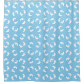 Rideaux De Douche Empreintes bébé, Pied bébé, Marches, Bleu, Garçon (Devant)