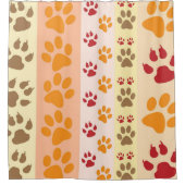 Rideaux De Douche Empreintes de pattes Rainbow Color (Devant)