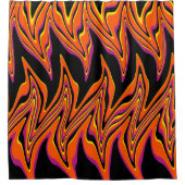 Rideaux De Douche En noir, rose, orange et jaune (Devant)