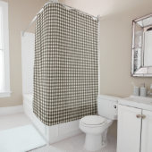 Rideaux De Douche en vichy Brown (En situation)