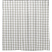 Rideaux De Douche En vichy Gris Et Blanc (Devant)