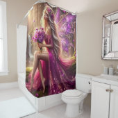 Rideaux De Douche Enchanted Fairy in the Forest (En situation)
