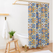 Rideaux De Douche Enchanter Floral Marocain | Élégance vive