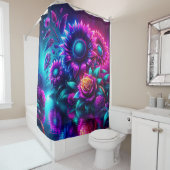 Rideaux De Douche "Enchanter Floral Stream Reflection Art" (En situation)