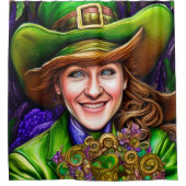 Rideaux De Douche Enchanter Green Leprechaun Inspiré d'oeuvres d'art (Devant)