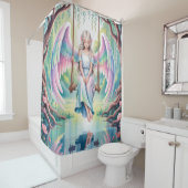 Rideaux De Douche Enchanter une fille ange sur une aile (En situation)