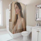 Rideaux De Douche Enchanting Green Gaze (En situation)