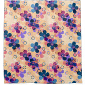 Rideaux De Douche Enfants Abstraits mignon dessin animé fleurs fleur (Devant)