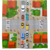 Rideaux De Douche Enfants Circulation Urbaine Embouteillage Douche R (Devant)