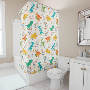Rideaux De Douche Enfants Dinosaur Motif voyageur
