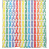 Rideaux De Douche Enfants mignons de silhouette de lapins (Devant)