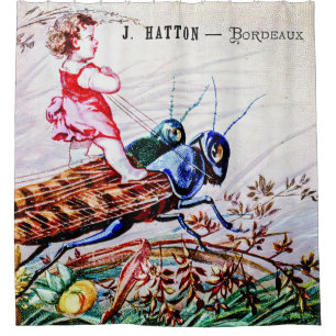 Rideaux De Douche Enfants Riding Grasshoppers