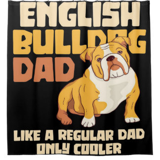 Rideaux De Douche English bulldog dad dog| Best Father's day gift