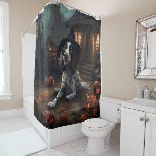 Rideaux De Douche English Springer Spaniel Citrouilles Halloween Épo