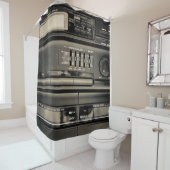 Rideaux De Douche Enregistreur de bande (En situation)