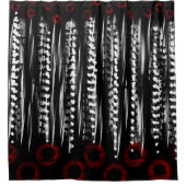 Rideaux De Douche ensemble de serviettes de bain abstrait noir blanc (Devant)