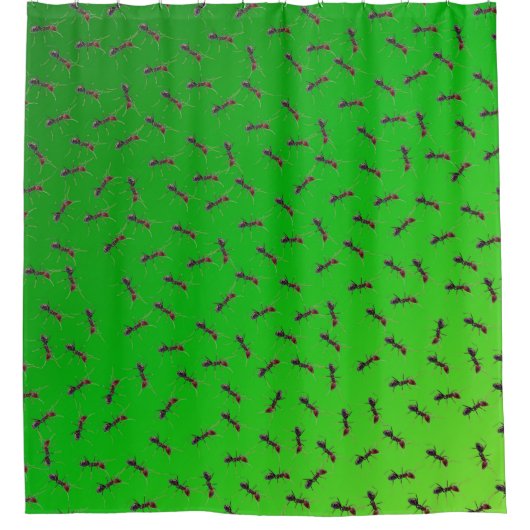 Rideaux De Douche Entourage De Fourmis Vertes, (Devant)