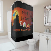 Rideaux De Douche Entrez Si Vous Osez Joyeux Halloween (Chihuahua) (En situation)