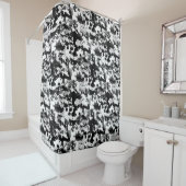 Rideaux De Douche ÉPAULES D'ENCRE Noir & Blanc motif transparent (En situation)