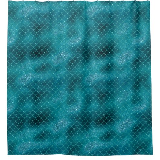 Rideaux De Douche Épersion de la sirène Turquoise (Devant)