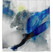 Rideaux De Douche Ephéméral - Bleu et gris (Devant)