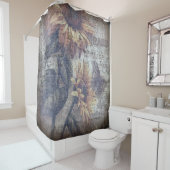 Rideaux De Douche Ephémère à papillon de tournesol rustique (En situation)